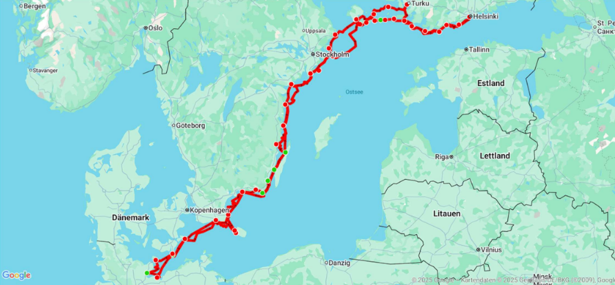 Törnbericht 17.5. – 29.8.2025 Neustadt i.H. nach Helsinki